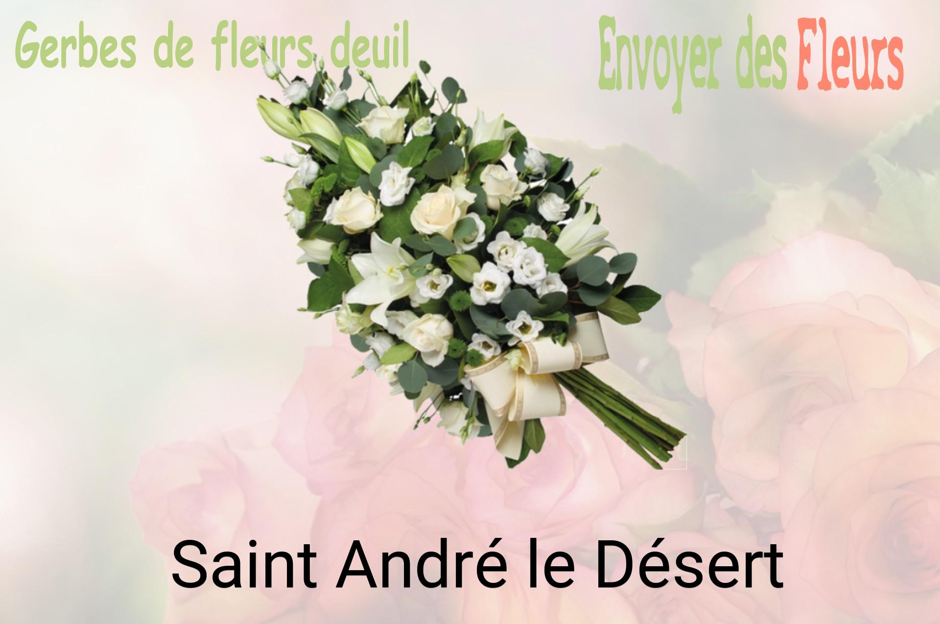 Gerbe de fleurs de deuil livrée à Saint-André-le-Désert